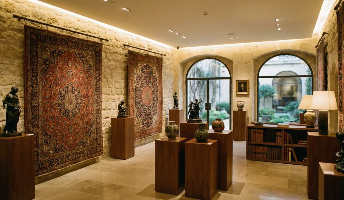 Elegant private gallery with heritage assets displayed